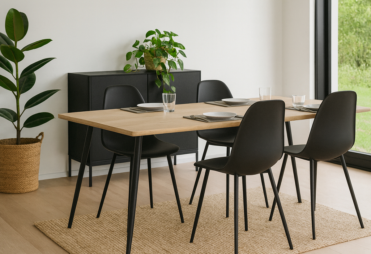 Παρουσιάζεται η καρέκλα σε μια τραπεζαρία.